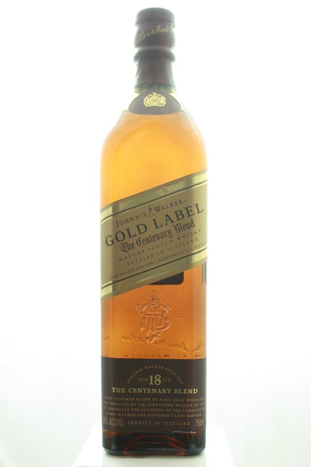 Johnnie Walker Scotch Whisky The Centenary Blend Gold Label 18-Year-Old NV