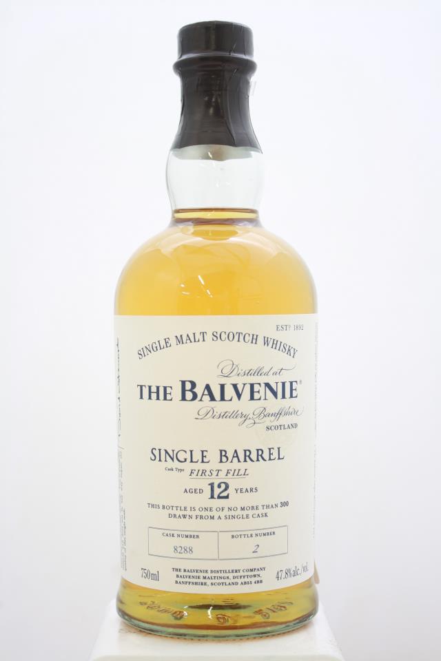 The Balvenie Single Malt Scotch Whisky Single Barrel First Fill Cask 12-Years-Old NV
