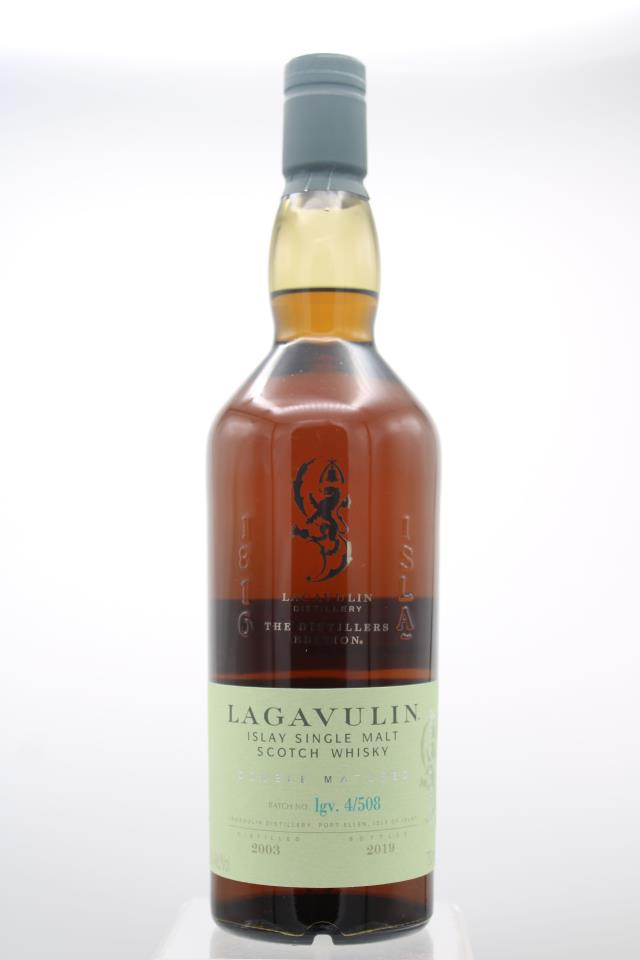 Lagavulin Islay Single Malt Scotch Whiskey The Distillers Edition Double Matured 2003