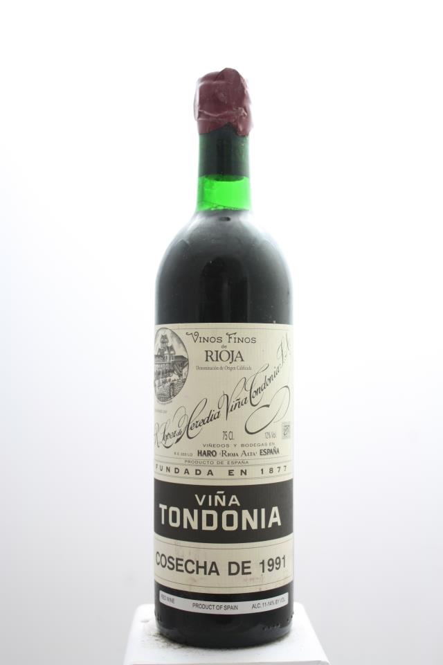 R. López de Heredia Rioja Tinto Gran Reserva Viña Tondonia 1991