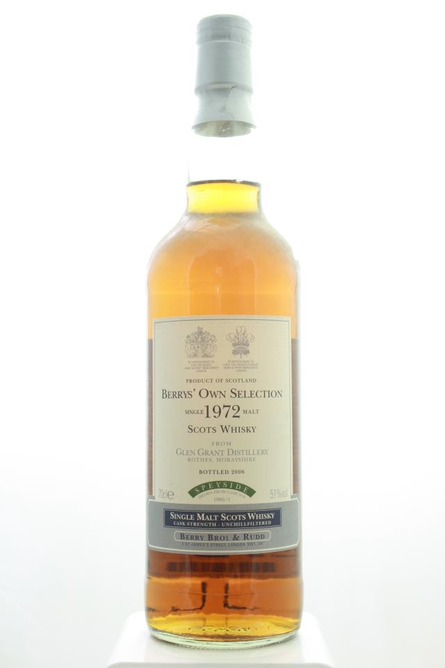 Berry Bros & Rudd Glen Grant Distillery Speyside Scots Whisky Berrys' Own Selection 1972