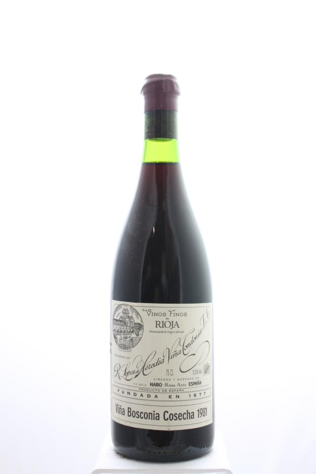 R. López de Heredia Rioja Tinto Gran Reserva Viña Bosconia 1981