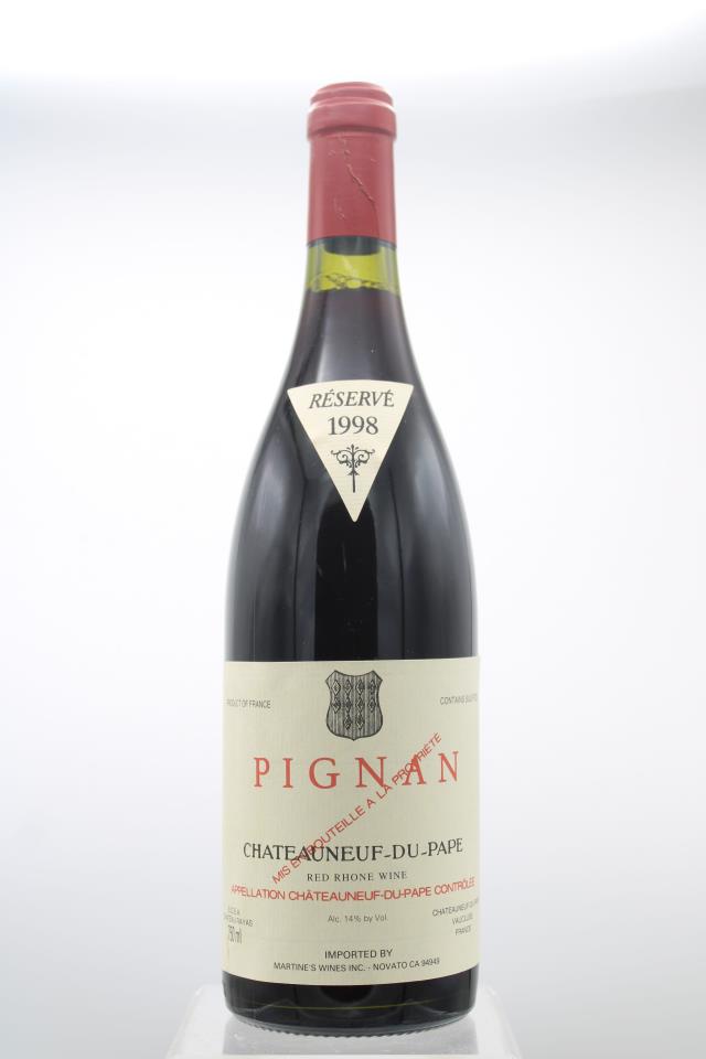 Chateau Rayas Chateauneuf du Pape Pignan Reserve 1998