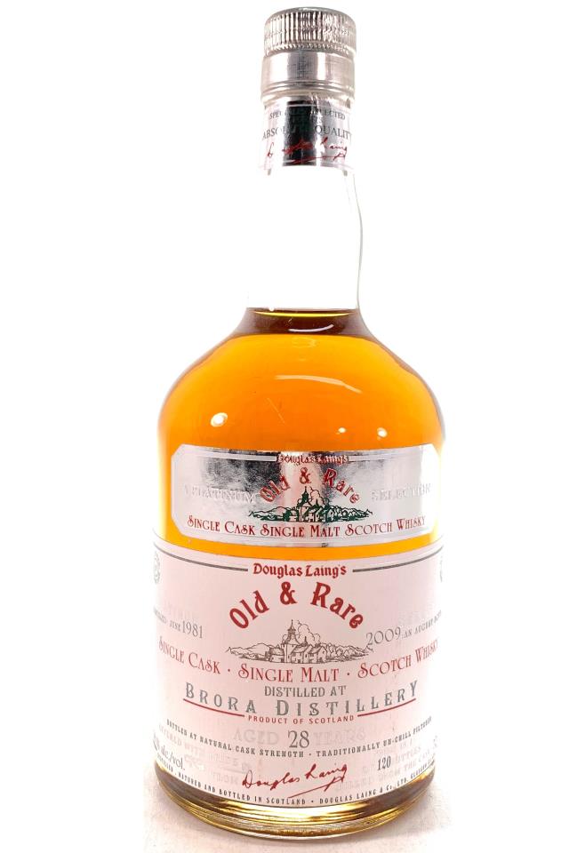 Brora Single Malt Single Cask Scotch Whisky 28-Years-Old Douglas Laing's Old & Rare 1981