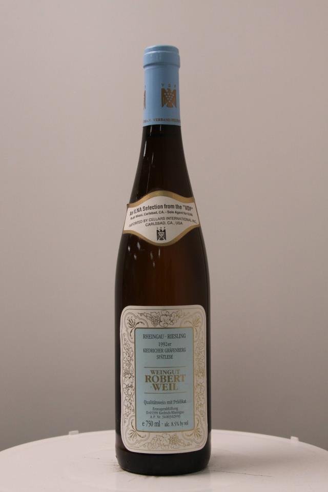 R. Weil Kiedricher Grafenberg Spatlese 1992