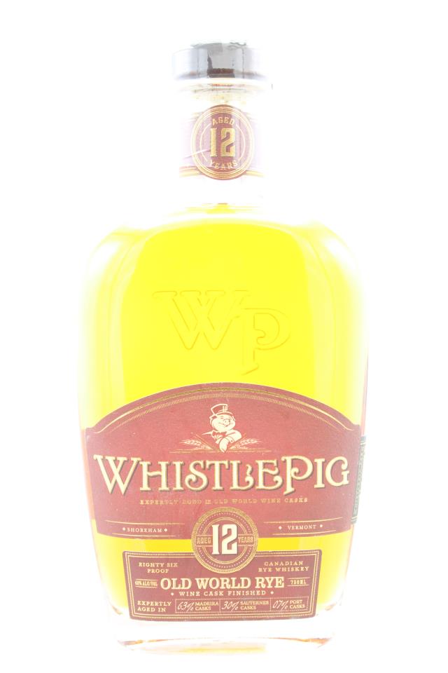 WhistlePig Straight Rye Whiskey Old World Cask Finish 12-Years-Old NV