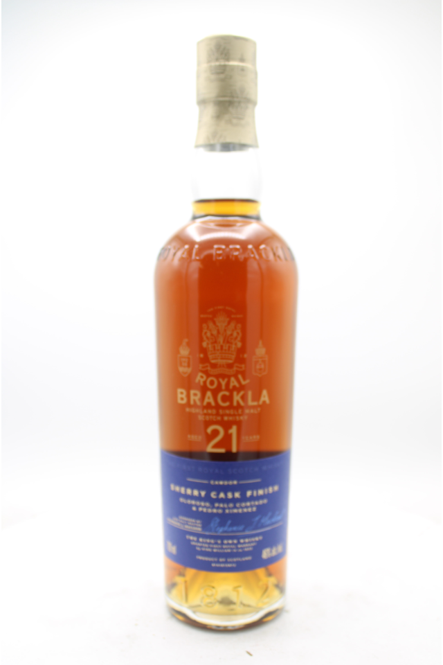 Royal Brackla Cawdor Estate Highland Single Malt Scotch Whisky 21-Years-Old Sherry Cask Finish NV