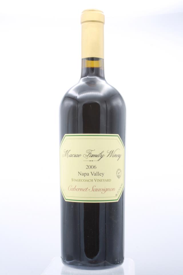 Macrae Family Winery Cabernet Sauvignon Stagecoach Vineyard 2006