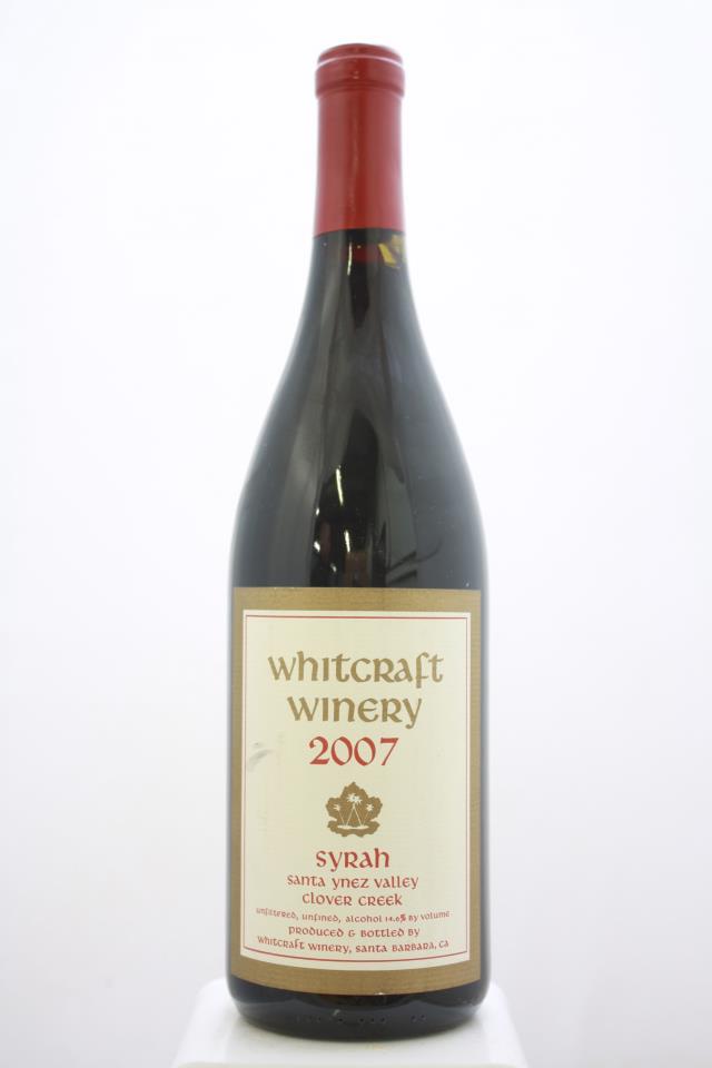 Whitcraft Winery Syrah Clover Creek 2007