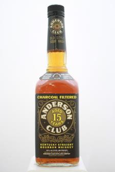 Anderson Club Kentucky Straight Bourbon Whiskey 15-Year Charcoal Filtered Old Style Sour Mash NV