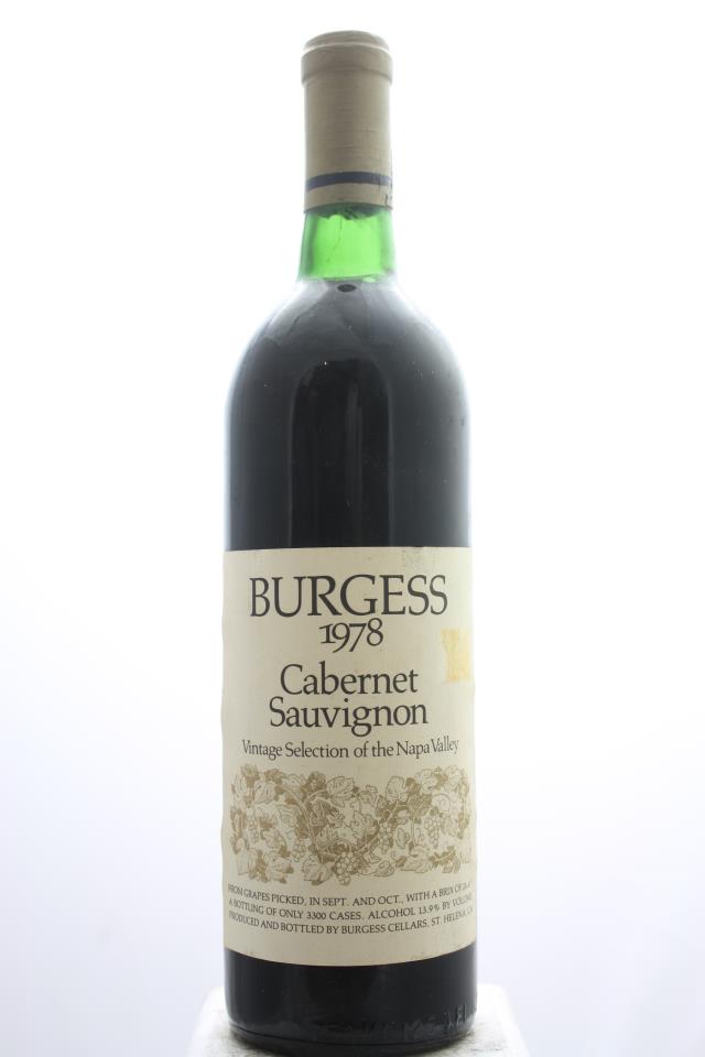 Burgess Cabernet Sauvignon Vintage Selection 1978