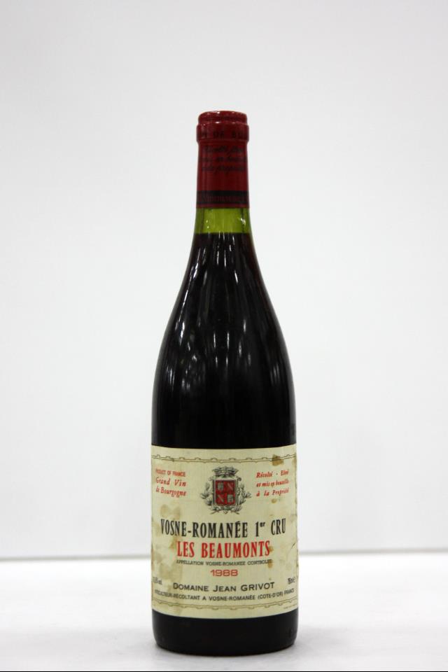 J. Grivot Vosne-Romanée Les Beaux Monts 1988