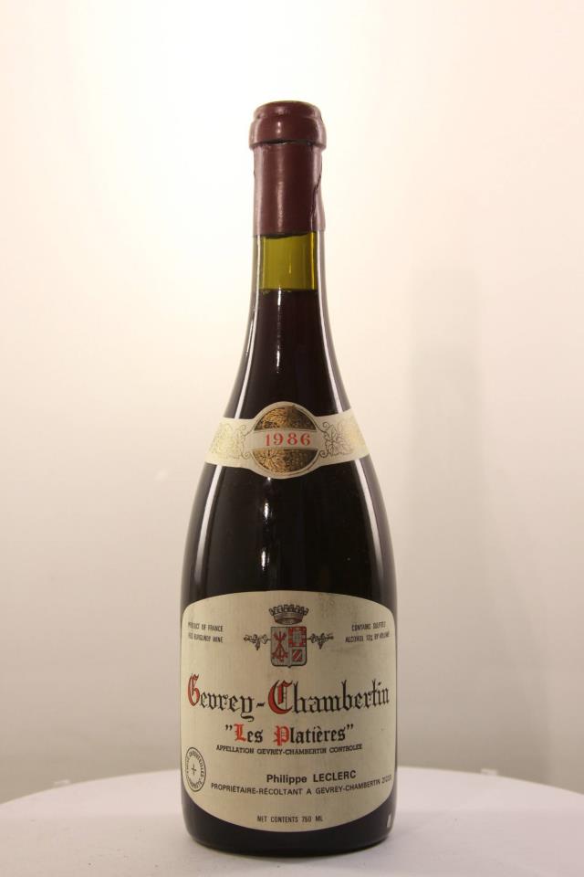 P. Leclerc Gevrey Chambertin Les Platieres 1986