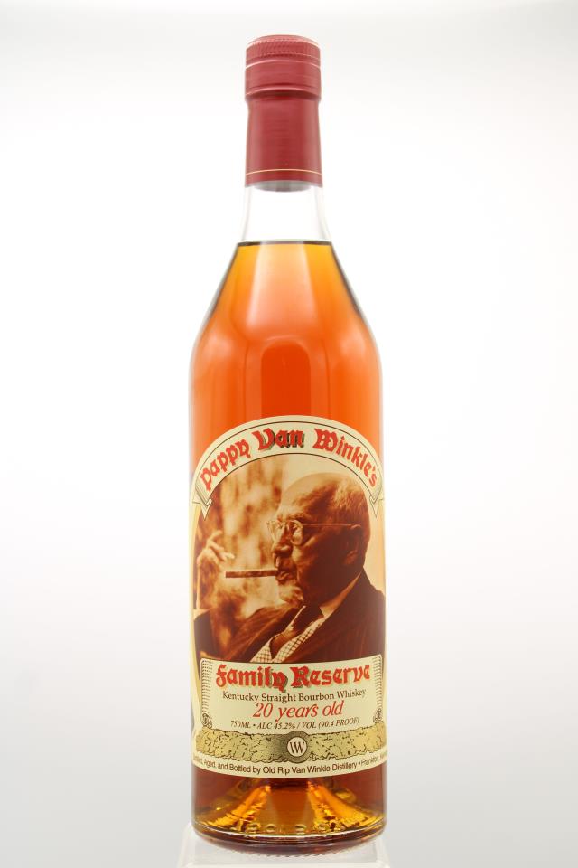 Old Rip Van Winkle Pappy Van Winkle's Kentucky Straight Bourbon Whiskey Family Reserve Limited Edition 20-Year-Old NV