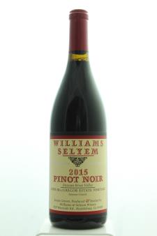 Williams Selyem Pinot Noir Lewis MacGregor Estate Vineyard 2015