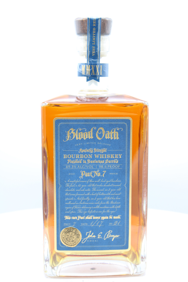 Lux Row Blood Oath Kentucky Straight Bourbon Whiskey Pact #7 2021