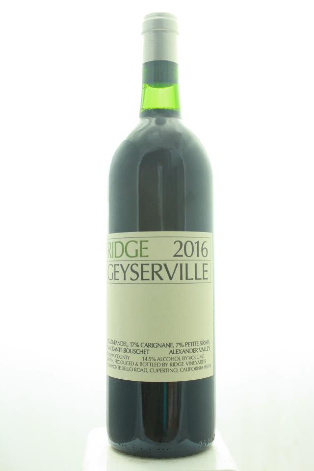 Ridge Vineyards Proprietary Red Geyserville 2016