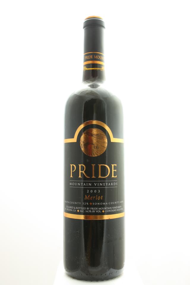 Pride Mountain Vineyards Merlot Sonoma County / Napa County 2003
