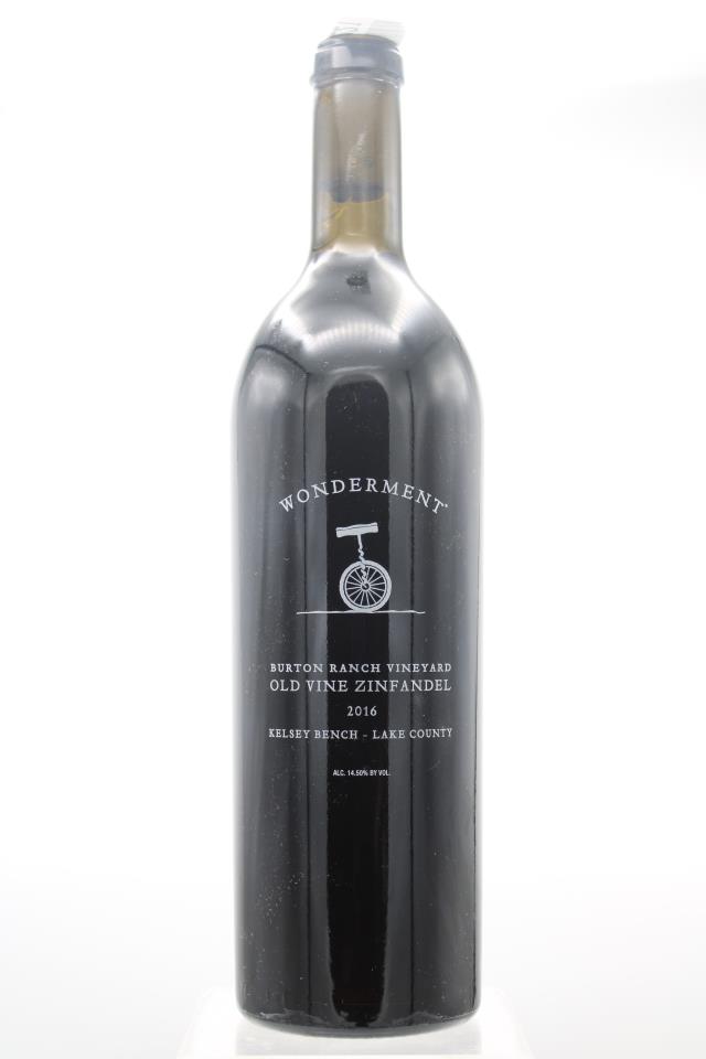 Wonderment Old Vine Zinfandel Burton Ranch 2016