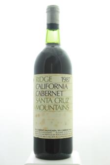 Ridge Vineyards Cabernet Sauvignon Santa Cruz Mountains 1987