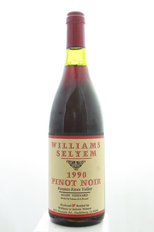 Williams Selyem Pinot Noir Allen Vineyard 1990