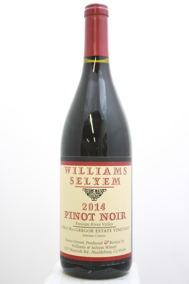Williams Selyem Pinot Noir Lewis MacGregor Estate Vineyard 2014