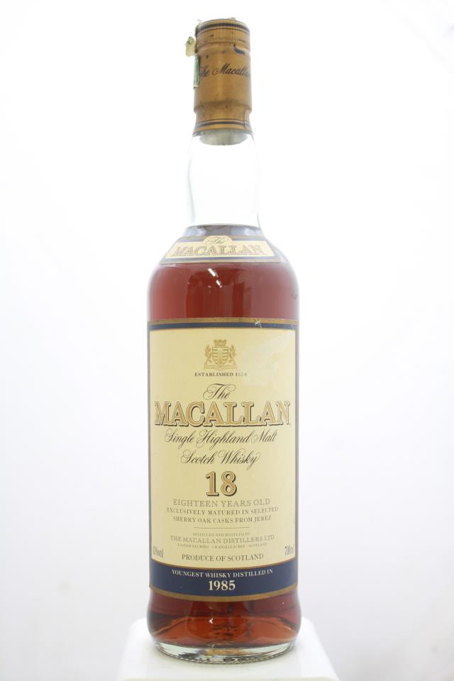 The Macallan Single Highland Malt Scotch Whisky 18-Years-Old 1985