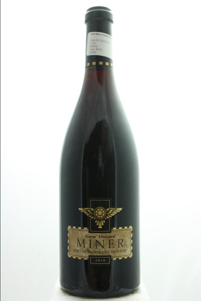 Miner Family Pinot Noir Garys' Vineyard 2010