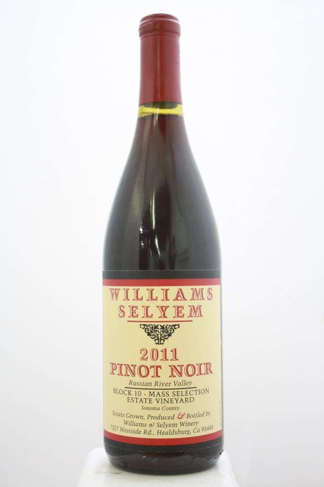Williams Selyem Pinot Noir Block 10 Mass Selection Estate Vineyard 2011