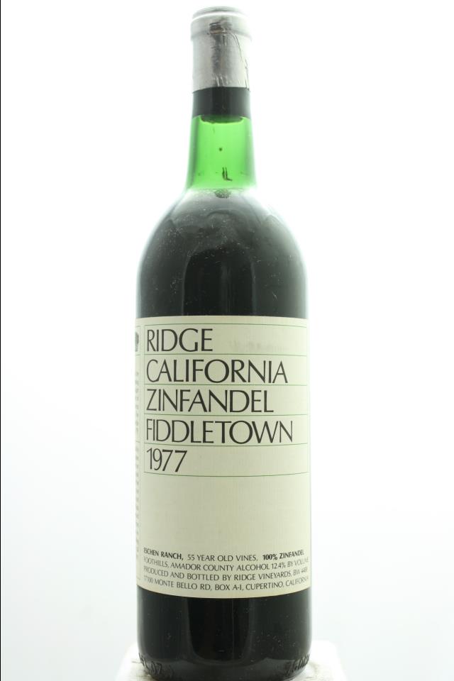 Ridge Vineyards Zinfandel Fiddletown Eschen Ranch 1977
