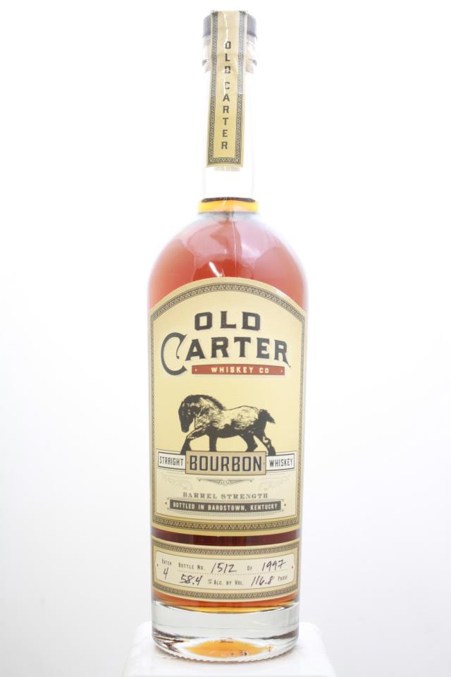 Old Carter Straight American Whiskey Barrel Strength Batch #4 NV