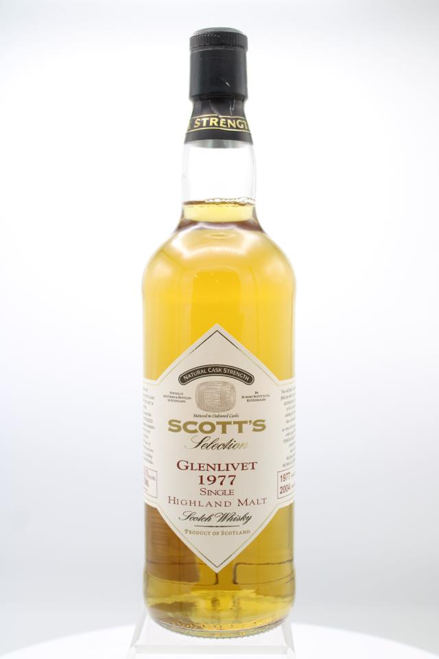 Scott's Selection Glenlivet Single Highland Malt Scotch Whisky Cask Strength 1977