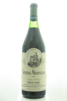 Spring Mountain Pinot Noir 1981