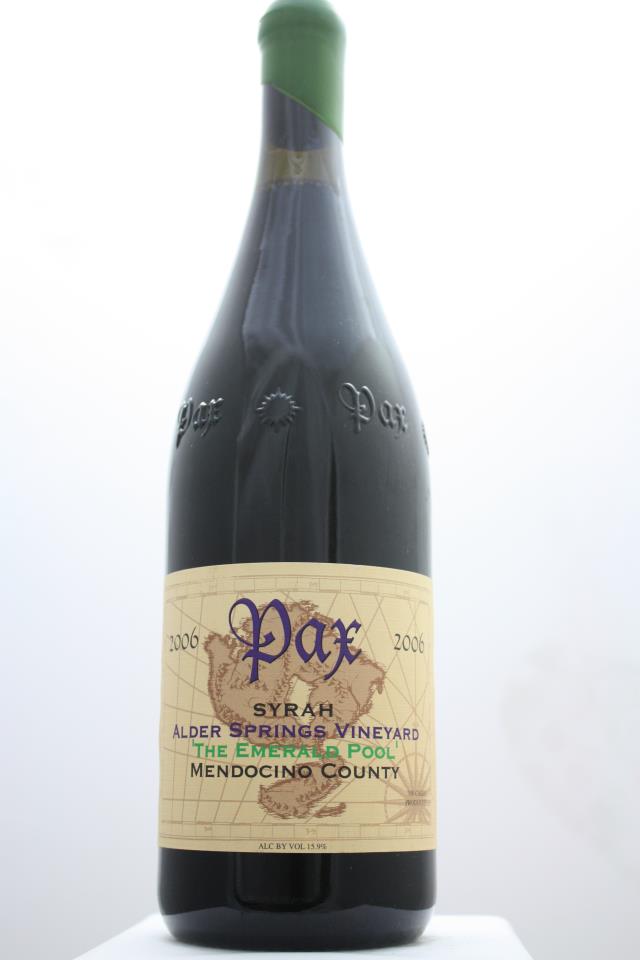 Pax Syrah Alder Springs Vineyard The Emerald Pool 2006