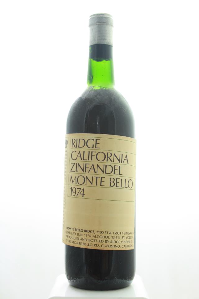 Ridge Vineyards Zinfandel Monte Bello 1974