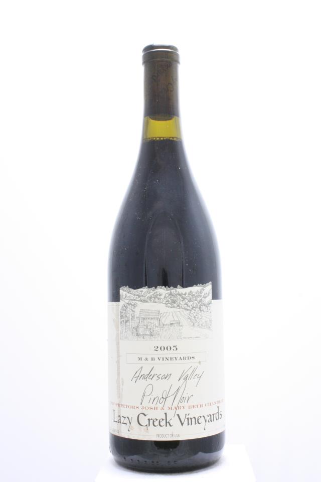Lazy Creek Vineyards Pinot Noir M & B Vineyards 2005