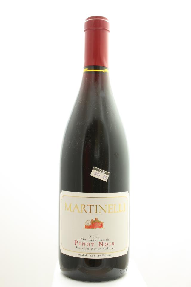 Martinelli Pinot Noir Estate Zio Tony Ranch 2001