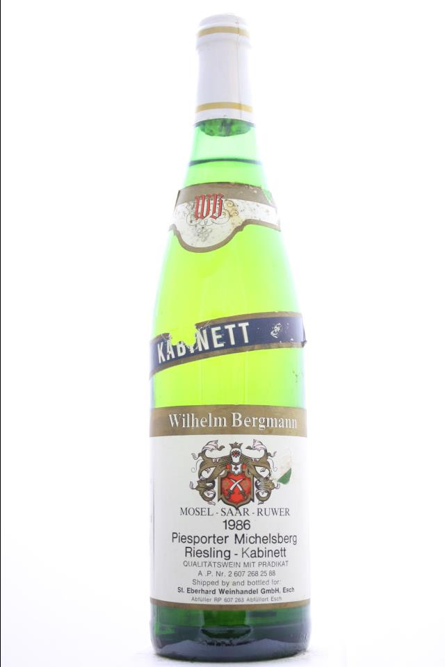 W. Bergmann Piesporter Michelsberg Riesling Kabinett #25 1986