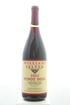 Williams Selyem Pinot Noir Foss Vineyard 2012