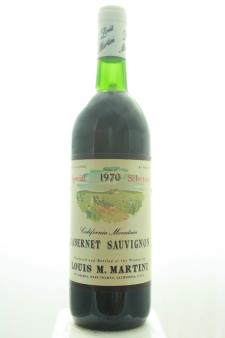 Louis Martini Cabernet Sauvignon California Mountain Special Selection 1970