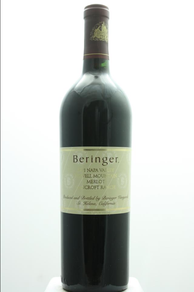 Beringer Vineyards Merlot Bancroft Ranch 1991
