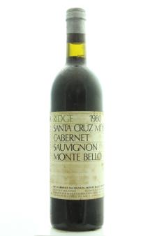 Ridge Vineyards Cabernet Sauvignon Monte Bello 1980