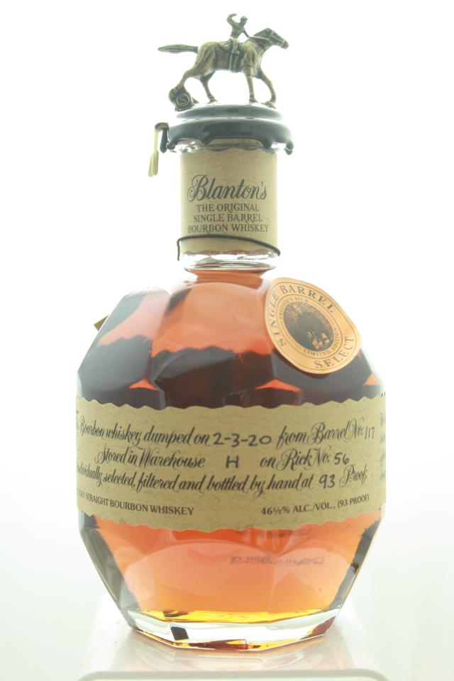 Blanton's Original Single Barrel Bourbon Whisky Freddie's Pick Single Barrel Select Limited Edition NV