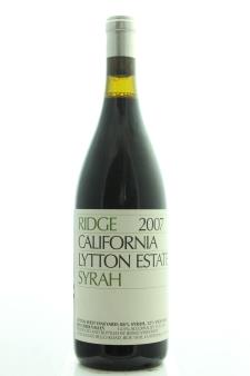 Ridge Vineyards Syrah Lytton Estate Vineyard ATP 2007