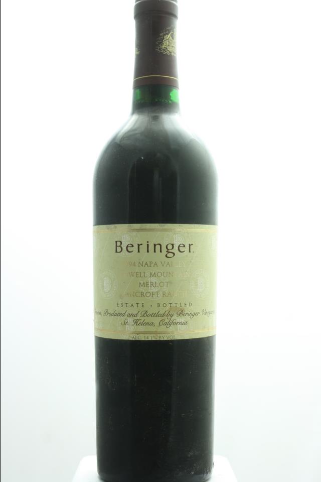 Beringer Vineyards Merlot Bancroft Ranch 1994