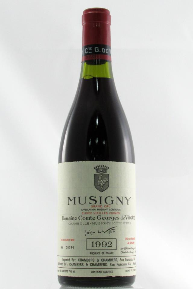 Comte Georges de Vogüé Musigny Cuvée Vieilles Vignes 1992