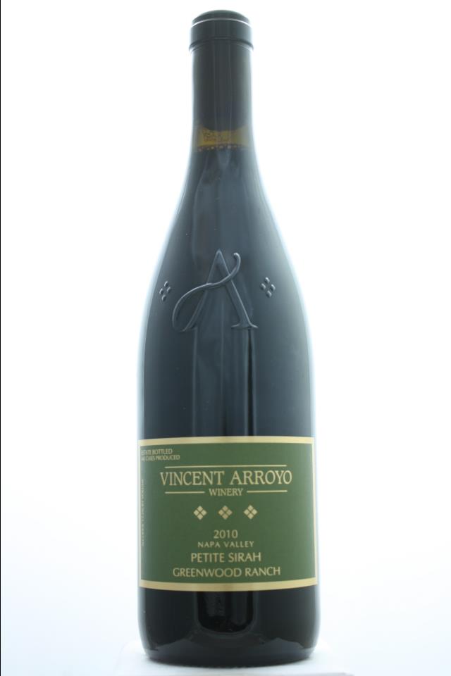 Vincent Arroyo Petite Sirah Estate Greenwood Ranch 2010