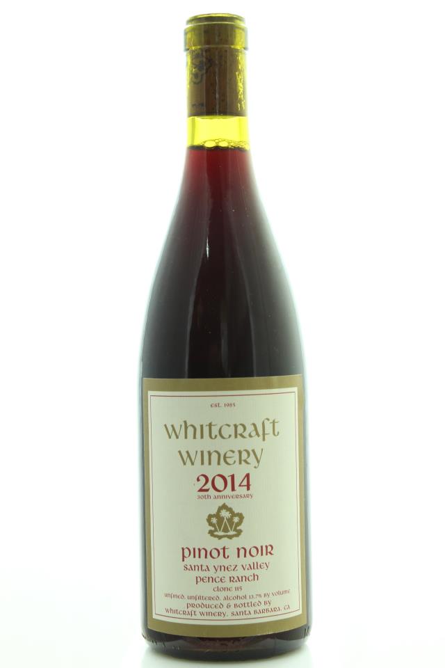 Whitcraft Pinot Noir Pence Ranch Clone 115 2014