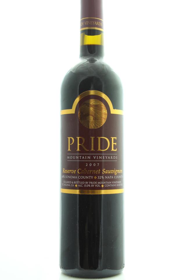 Pride Mountain Vineyards Cabernet Sauvignon Reserve Sonoma County / Napa County 2007