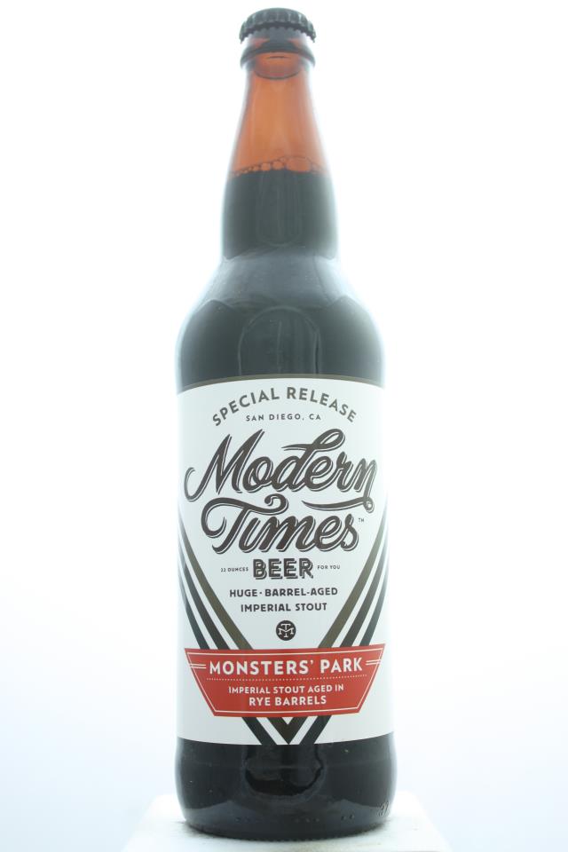 Modern Times Beer Special Release Monsters' Park Imperial Stout Aged in Rye Barrels 2014